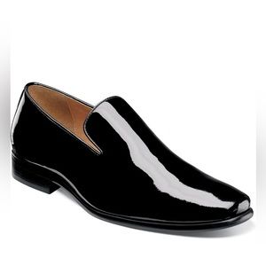 Florsheim Shoes Postino Plain Toe Slip on Black Patent